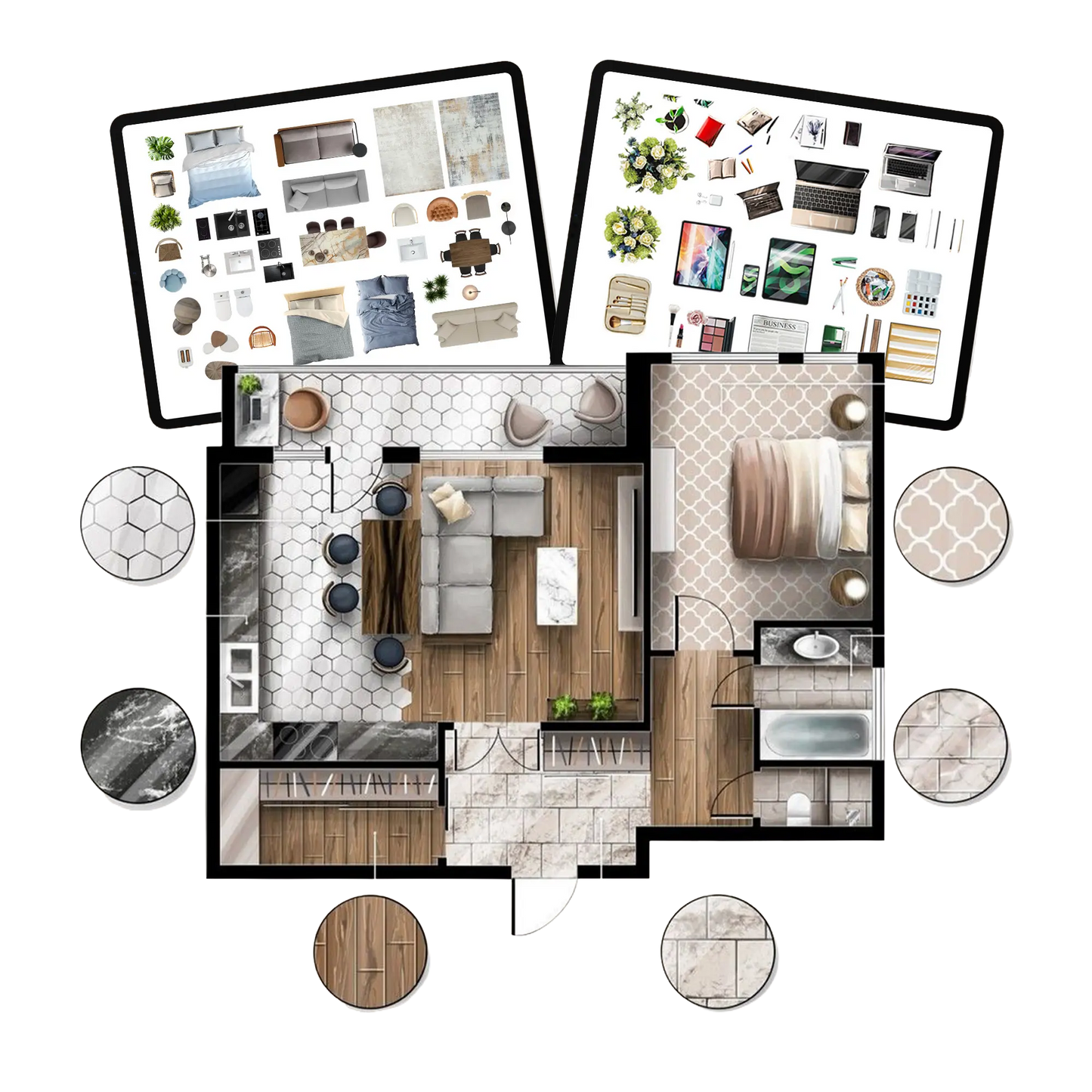 Get 4,500+ Professional Assets for Your Procreate Interior Designs