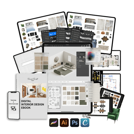4,500+ Professional Assets for Procreate Interior Designs - ArchTools