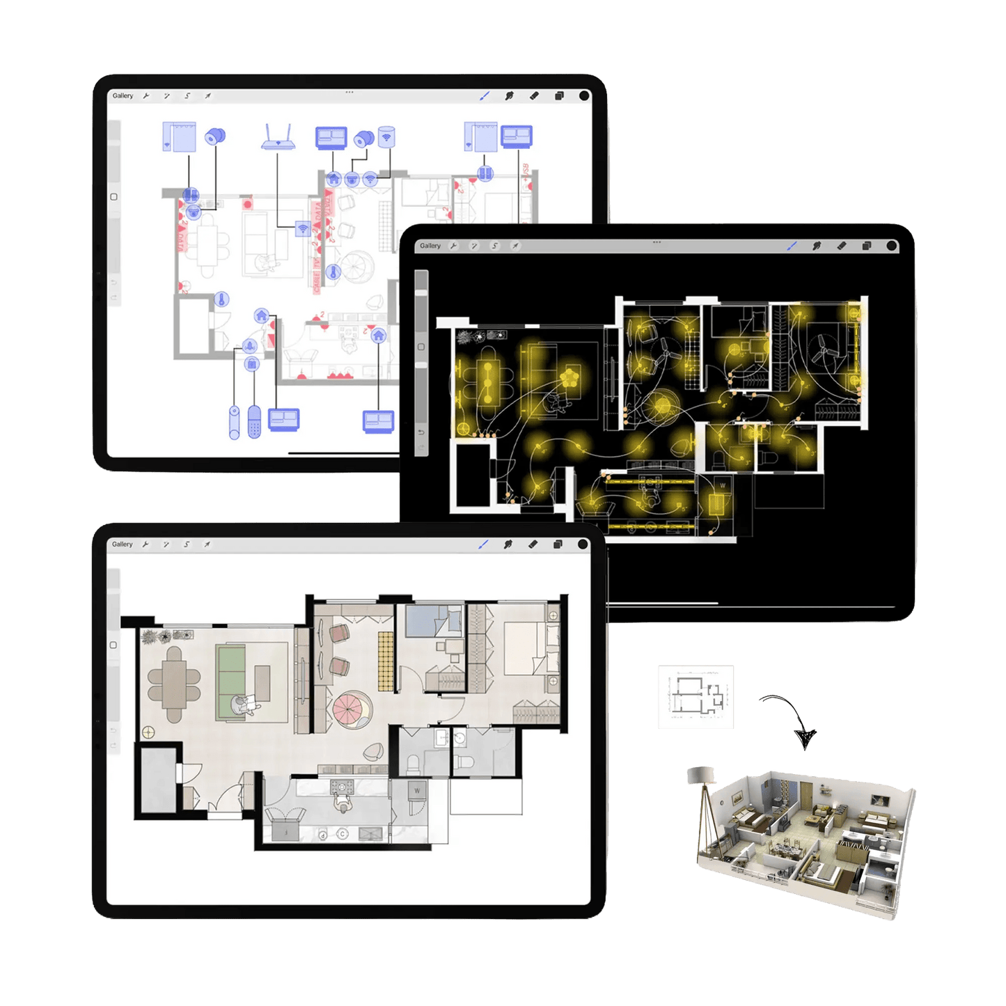 Get 4,500+ Professional Assets for Your Procreate Interior Designs - ArchTools