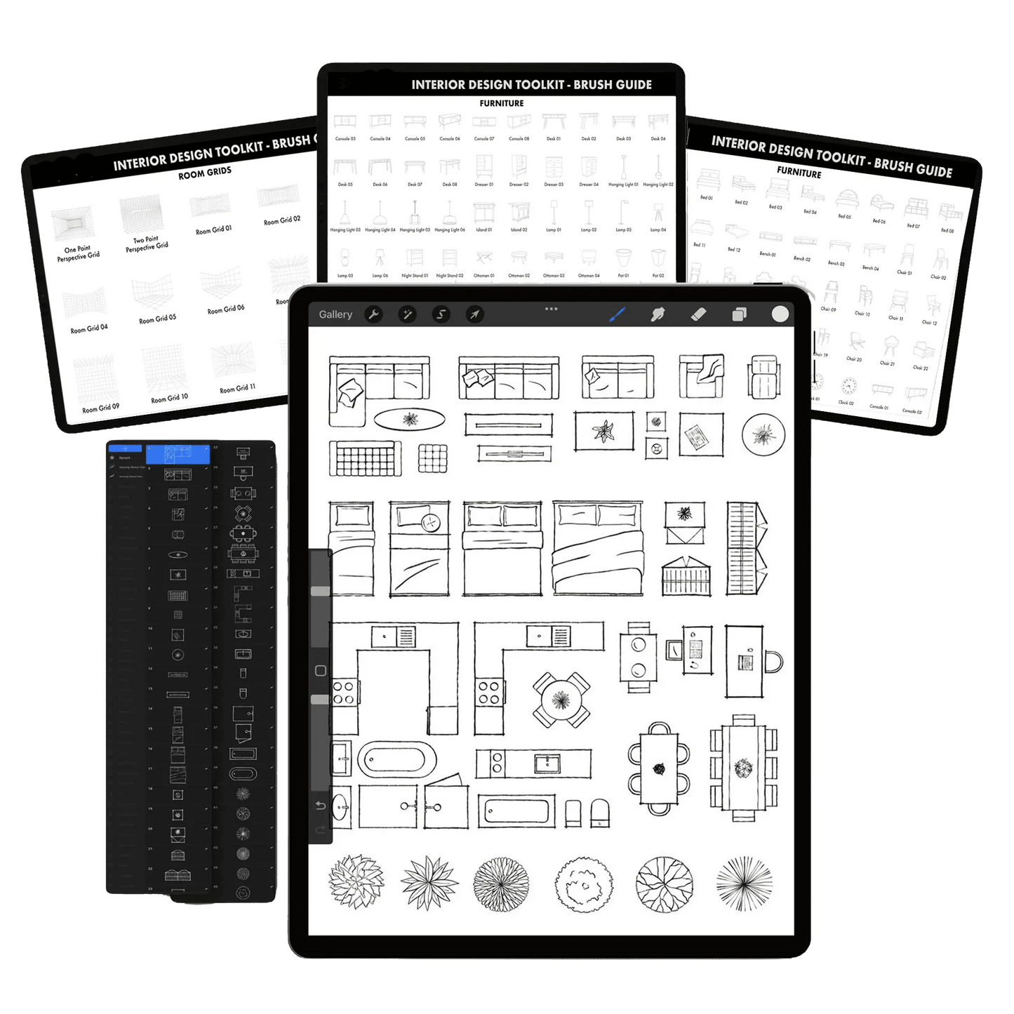 Get 4,500+ Professional Assets for Your Procreate Interior Designs - ArchTools