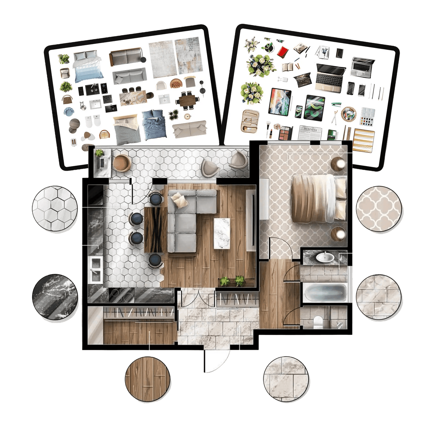 Get 4,500+ Professional Assets for Your Procreate Interior Designs - ArchTools