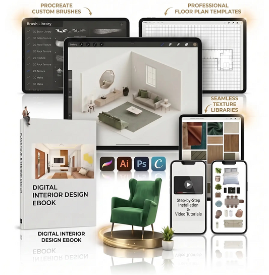 Get 4,500+ Professional Assets for Your Procreate Interior Designs