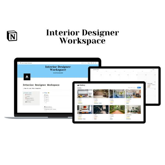 Interior Designer Workspace in Notion - ArchTools